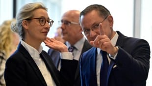 Alice Weidel und Tino Chrupalla, die beiden Spitzen der AfD, haben Grund zur Freude.