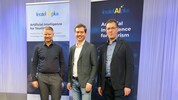 Schröcksnadel, Egger und Angerer (v. links) präsentierten die touristischen KI-Lösungen.