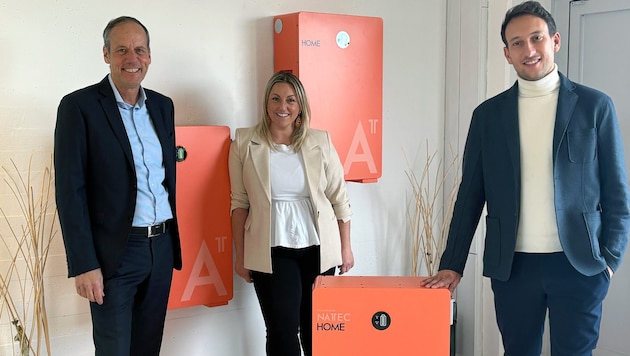 Accupower-CEO Moritz Monarik (re.) und sein Team präsentierten am Donnerstag ihren neuen ...