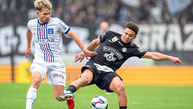 Auch Sturms Jungstar Jacob Peter Hödl (re.) diente sich über die Akademie und Sturm II hoch.