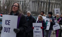 Protest gegen die Einwanderungs- und Zollbehörde ICE in New York