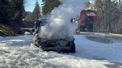 Der Lenker konnte sich rechtzeitig aus dem brennenden Auto retten.