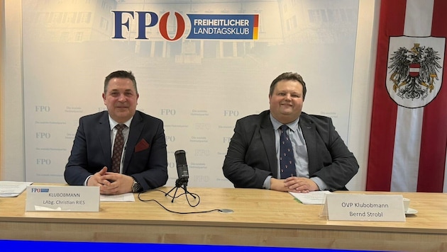 Die Klubobmänner Christian Ries (FPÖ) und Bernd Strobl (ÖVP) sind mit dem Urteil des ...