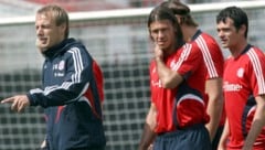 Martin Demichelis (M.) hier mit Jürgen Klinsmann und Willy Sangol