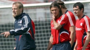Martin Demichelis (M.) hier mit Jürgen Klinsmann und Willy Sangol