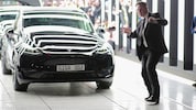 Elon Musk bei der Eröffnung der Gigafactory in Grünheide im Frühjahr 2022