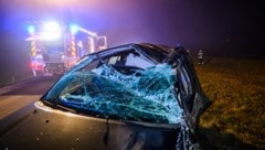 Einer der drei beteiligten Unfallwagen.