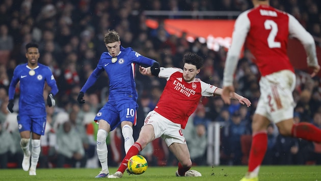 Ein harter Fight: Arsenal kracht auf Chelsea.