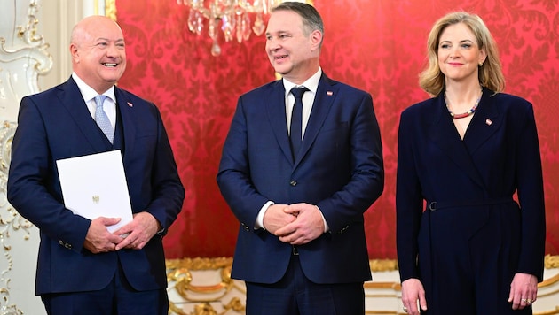 At the time, they were all still optimistic: Christian Stocker, Andreas Babler, and Beate ...