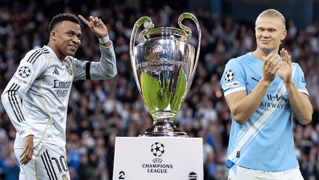 In der „Königsklasse“ kommt es erneut zum Duell zwischen Kylian Mbappe (l.) und Erling Haaland ...