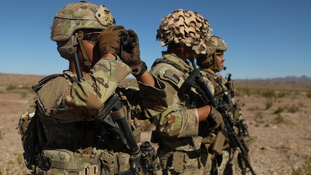 US-Soldaten überwachen die Grenze zu Mexiko