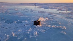 Eine simple Idee gegen den Klimawandel: kaltes Wasser auf dem Polareis verteilen, um die ...