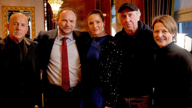 Heino Ferch, Thomas Stipsits, Patricia Aulitzky, Regisseur Raymond Ley und Bettina Weiguny (v.l ...
