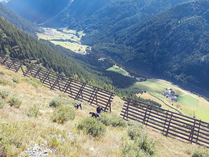 Pleissen- und Krachentobel-Lawinenschutzbau im Paznaun