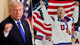 Eishockey-Olympiasieger Brady Tkachuk (re.) ist wohl nicht gut auf US-Präsident Donald Trump zu ...