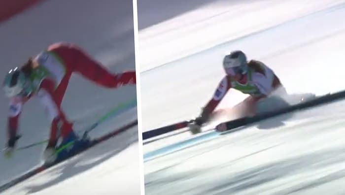 Ricarda Haaser kam im Super-G in Soldeu zu Sturz.