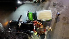 Die Unfallstelle von oben.