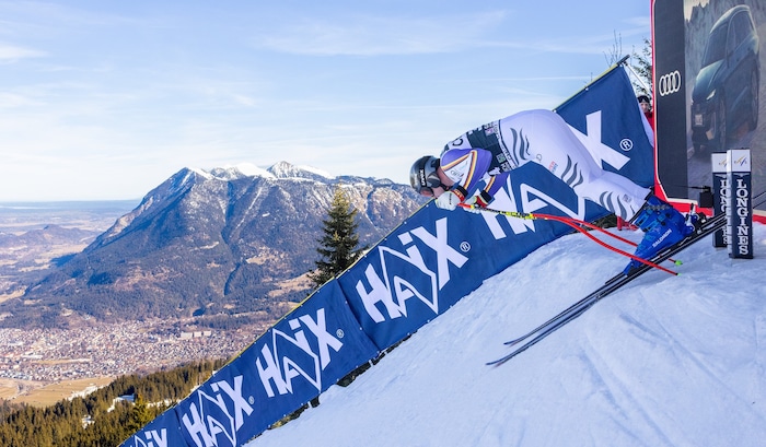 Romed Baumann ist nun alleiniger Abfahrts-Rekordhalter.