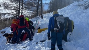 Ein Mann wurde teilverschüttet. 