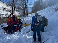 Ein Mann wurde teilverschüttet. 