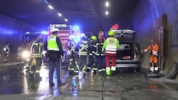 Die Einsatzkräfte im Pfändertunnel 