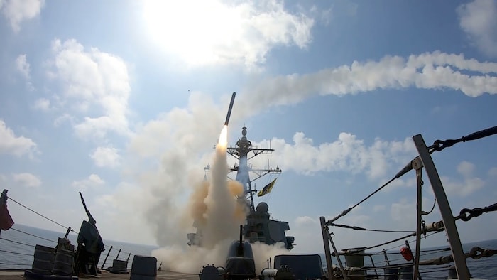 US-Marschflugkörper am Weg in Richtung Iran.