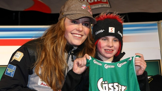 Als 10-Jährige lernte das heutige Skiass Lindsey Vonn 2008 beim Ski-Weltcup am Semmering kennen.