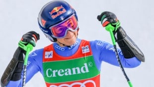 Sofia Goggia jubelt über ihre Top-Fahrt in Soldeu.