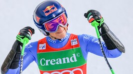 Sofia Goggia jubelt über ihre Top-Fahrt in Soldeu.