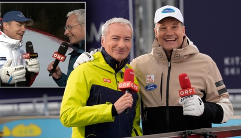 Armin Assinger konnte sich einen kleinen Seitenhieb gegen Rainer Pariasek nicht verkneifen.