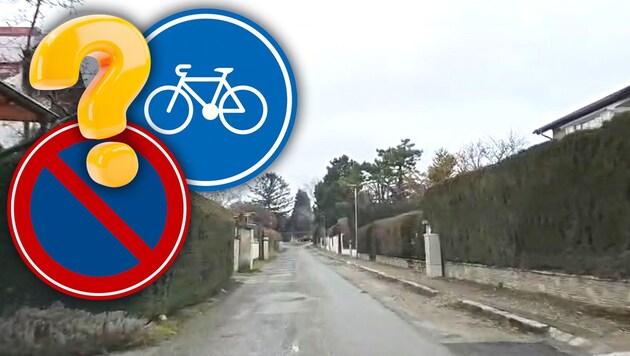 Rad- und Fußgängerweg, Grüninseln und auch Parkplätze zusätzlich: Das geht sich in vielen Teilen ...