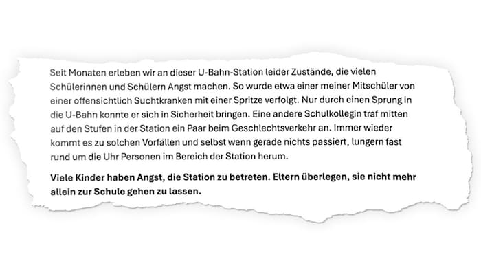 Ein Auszug aus dem Brief