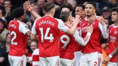 FC Arsenal jubelt im Derby gegen den FC Chelsea.