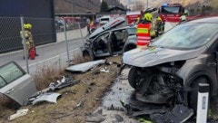 Die Wracks nach dem Crash 