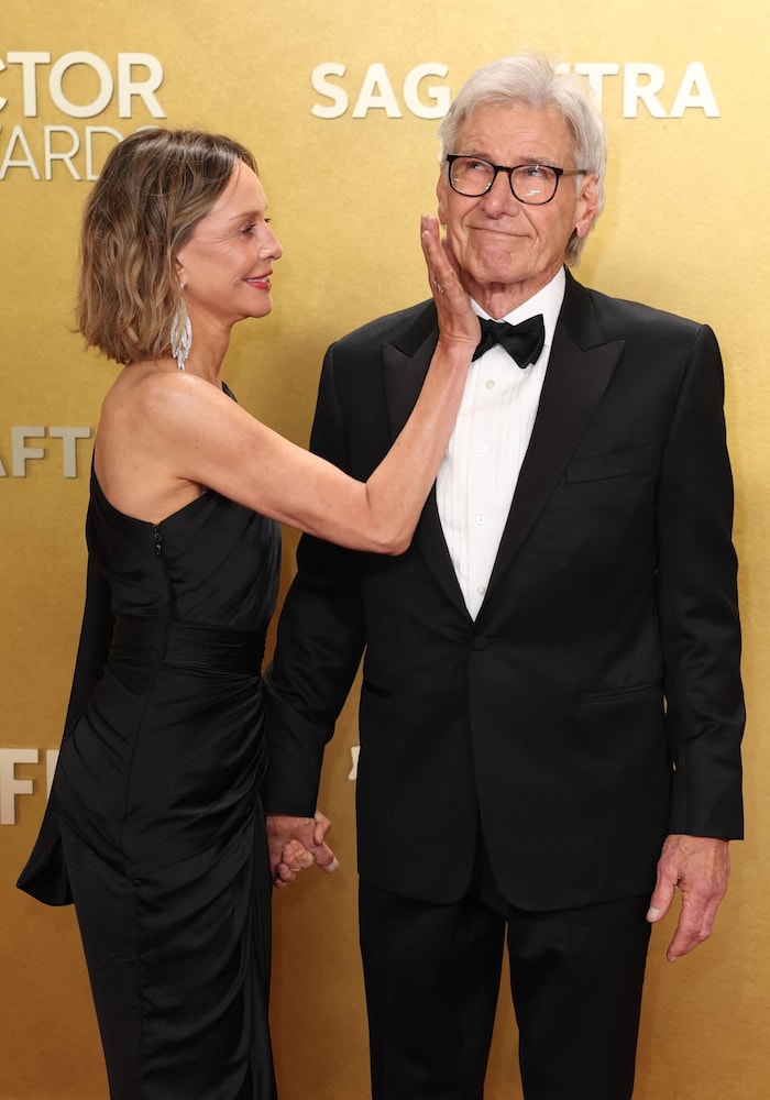 Harrison Ford hatte seine Frau Calista Flockhart dabei, von der er schwärmte, sie sei ...