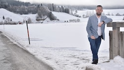 Ortschef Fanninger will auf der Wiese die Flächen für Gewerbe in Unternberg erweitern.