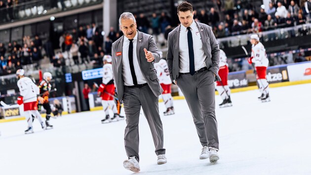 Bulls-Coach Manny Viveiros (li.) und Co. Adam Maglio.