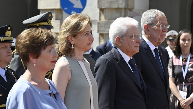 Italiens und Österreichs Präsidenten Sergio Mattarella und Alexander Van der Bellen 2019 in Wien