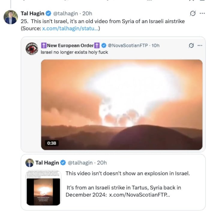 „Israel existiert nicht mehr“, lautet der Kommentar zu diesem Bild – tatsächlich ist eine ...