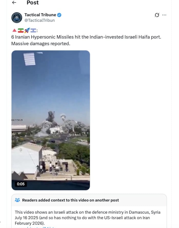 „6 iranische Hyperschallraketen trafen den mit indischen Investitionen ausgebauten israelischen ...