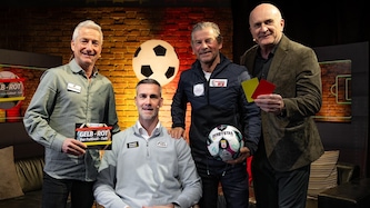 Moderator Hannes Steiner, Ex-Kicker Stefan Maierhofer und die bewährten Experten Frenkie ...