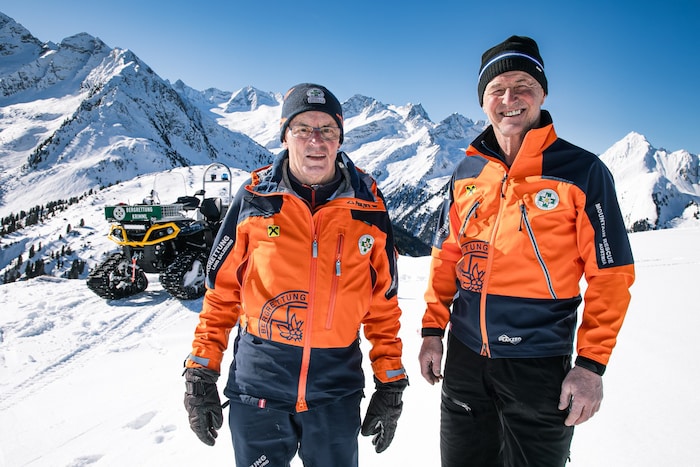 Krimmler Bergretter-Legenden: Georg Eberhard (li.) und Hansjörg Bachmair.