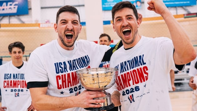 Max (l.) und Alex Hermann kehrten aus der Handball-Pension zurück und holten den US-Titel mit ...