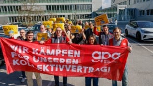 Rund 80 Streik-Teilnehmer waren es bei der Firma Conova.
