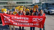 Rund 80 Streik-Teilnehmer waren es bei der Firma Conova.