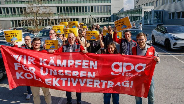 Rund 80 Streik-Teilnehmer waren es bei der Firma Conova.