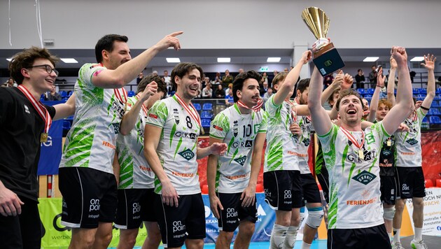 Am Wochenende feierte der UVC Graz seinen dritten Cuptitel.