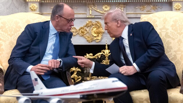 Beim Treffen von Merz und Trump kam der deutsche Bundeskanzler kaum zu Wort.