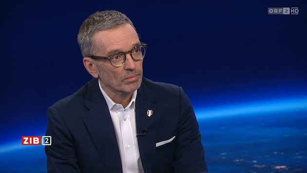 Kickl war am Dienstag zum ersten Mal seit Langem wieder zu Gast in der „ZiB 2“.