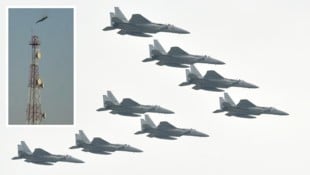 Am 2. März 2026 wurden drei US-Kampfjets vom Typ F-15E „Strike Eagle“ über Kuwait versehentlich ...